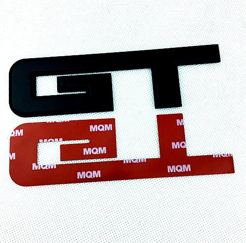 Black Metal GT Auto Rear Tailgate Badge Emblem Fender Trunk Lid Self Adhesive Sticker For Car