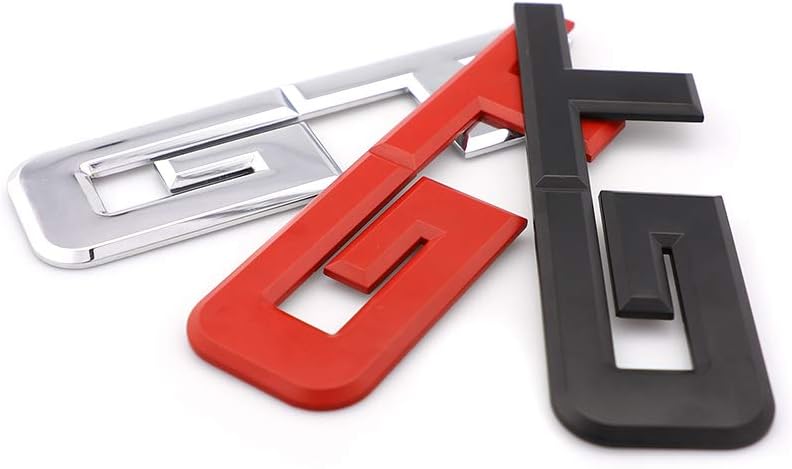 Black Metal GT Auto Rear Tailgate Badge Emblem Fender Trunk Lid Self Adhesive Sticker For Car