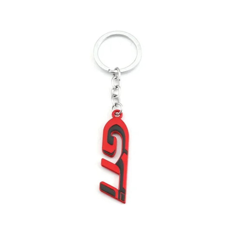 Black Red GTI 3D Logo Emblem Metal Keychain For Bikes And Cars