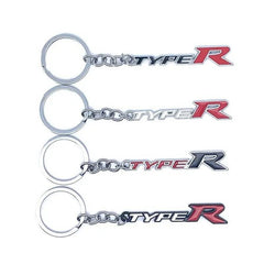 Black Red TYPER 3D Logo Emblem Metal Keychain For Bikes And Cars