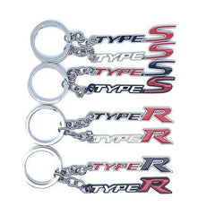 Black Red TYPER 3D Logo Emblem Metal Keychain For Bikes And Cars