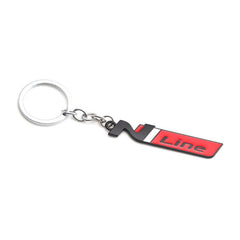Black Red White N Line 3D Logo Emblem Metal Keychain For Bikes And Cars