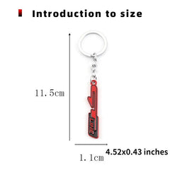 Black Silver GT LINE 3D Logo Emblem Metal Keychain For Bikes And Cars