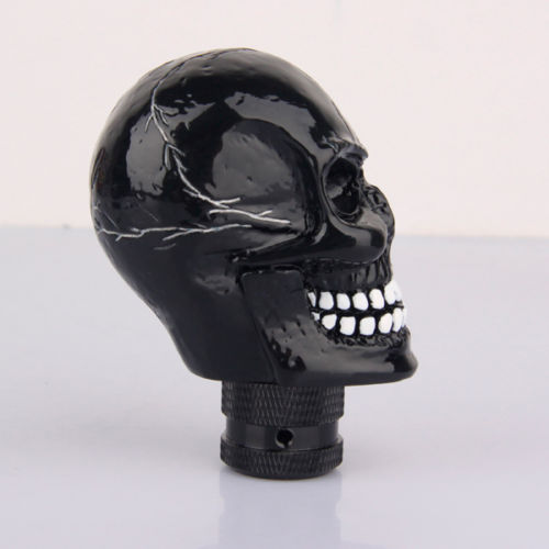 Car Universal Evil Skull Gear Sifter Lever Knob Wicked Carved Black