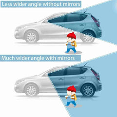 BLIND SPOT ROUND WIDE ANGLE ADJUSTABLE CONVEX REAR VIEW MIRROR - PACK OF 2