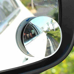 BLIND SPOT ROUND WIDE ANGLE ADJUSTABLE CONVEX REAR VIEW MIRROR - PACK OF 2