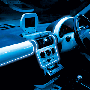 Blue 13 Feet long Flexible EL Wire Glowing Neon Car Light + 1 Inverter