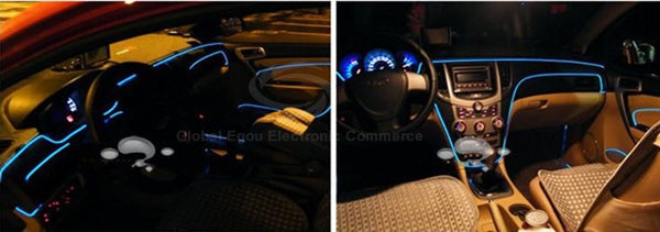Blue 13 Feet long Flexible EL Wire Glowing Neon Car Light + 1 Inverter