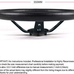 Blue 14inch 350mm Racing PU Leather Steering Wheel Aluminum Alloy Deep Corn Dish Sport Drifting Steering Wheels Universal Suitable for car