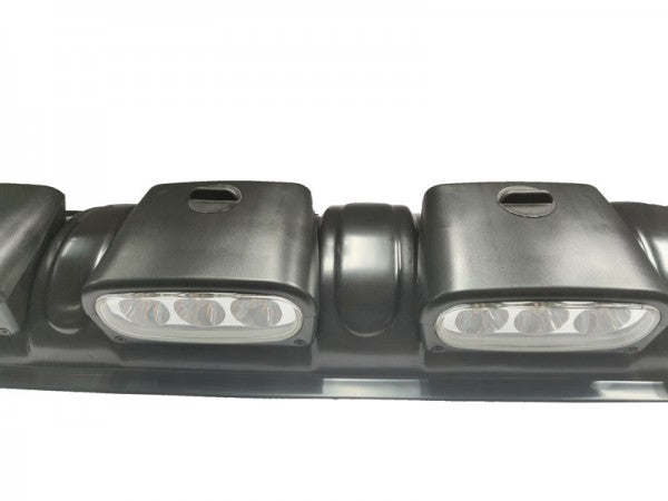 Blue 3 LED x 4 Lens Roof Light Offroad Spot Head Lamps Universal 4x4 Roof Top Bar Driving Fog Lights