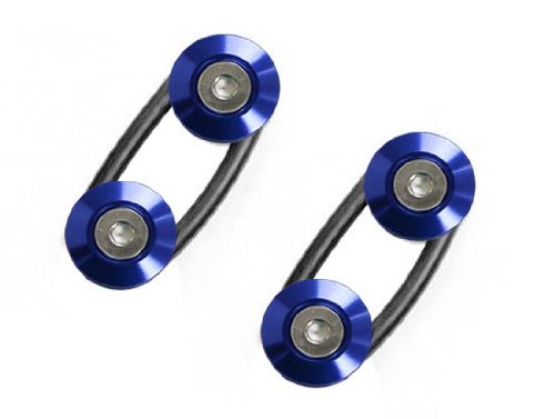 Blue Finish JDM Quick Release Fasteners For Car Bumpers Trunk Fender Hatch Lids Kit.
