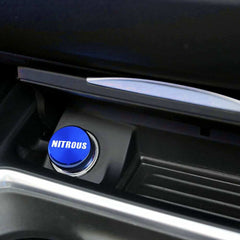 Blue Nitrous Aluminum Car Cigarette Lighter Plug Replacement Push Button Fits Most Automotive Vehicles