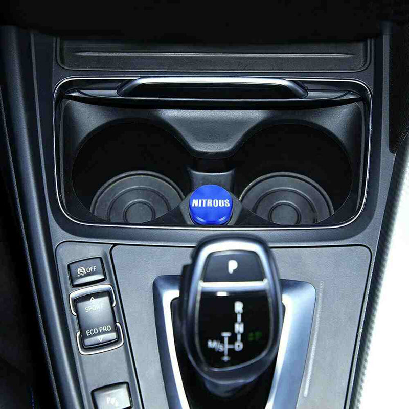 Blue Nitrous Aluminum Car Cigarette Lighter Plug Replacement Push Button Fits Most Automotive Vehicles