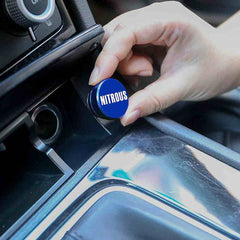 Blue Nitrous Aluminum Car Cigarette Lighter Plug Replacement Push Button Fits Most Automotive Vehicles