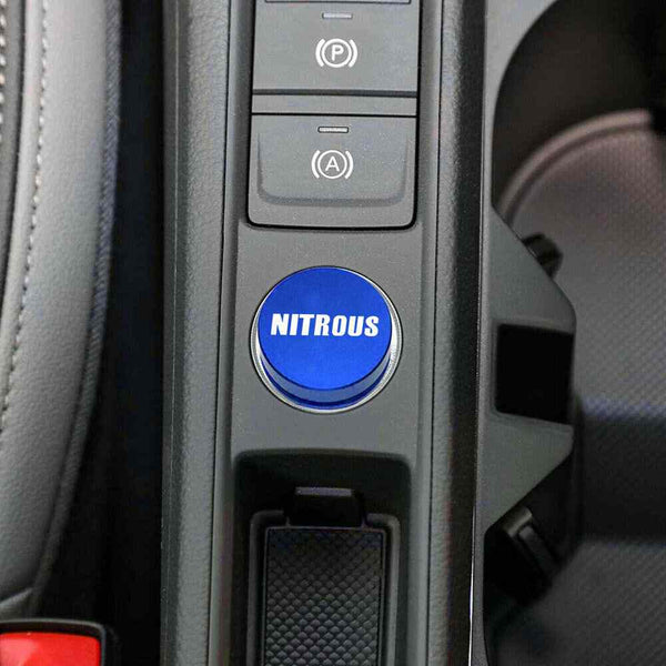 Blue Nitrous Aluminum Car Cigarette Lighter Plug Replacement Push Button Fits Most Automotive Vehicles