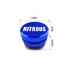 Blue Nitrous Aluminum Car Cigarette Lighter Plug Replacement Push Button Fits Most Automotive Vehicles