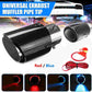 Racing Flame Led Exhaust Muffler Tip Carbon Fiber Racing Automobile Car Tail Pipe Light 2.5 Inch Inlet 4 Inch Outlet - Straight Style