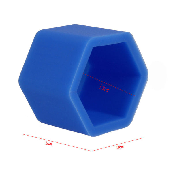 21mm 20pcs Universal Car Silicone Wheel Lugs Nuts Bolts Covers Protective Cap (Blue)