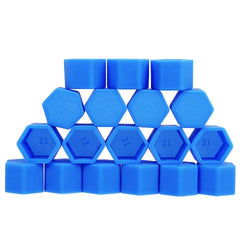 19mm 20pcs Universal Car Silicone Wheel Lugs Nuts Bolts Covers Protective Cap (Blue)