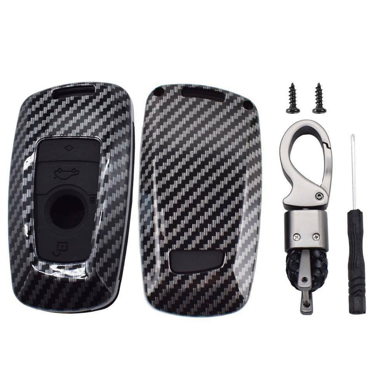 BMW 1 3 4 5 6 Series X1 X3 ABS+Silicone Car Key Cover Case With Keychain