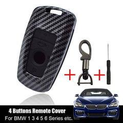 BMW 1 3 4 5 6 Series X1 X3 ABS+Silicone Car Key Cover Case With Keychain