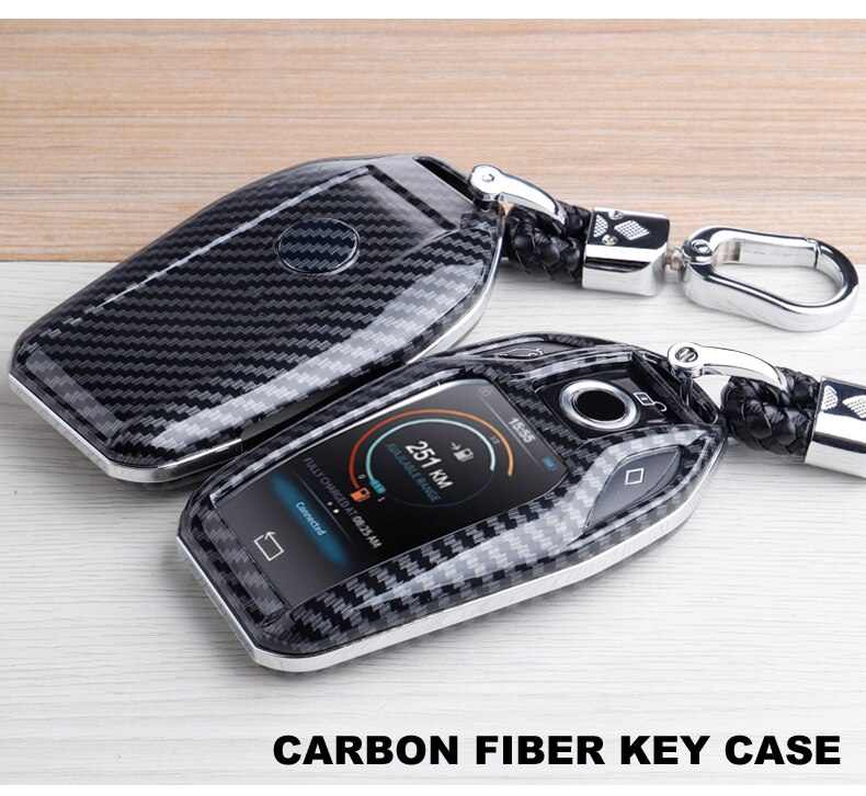BMW LCD Display ABS Key Cover Case With Keychain