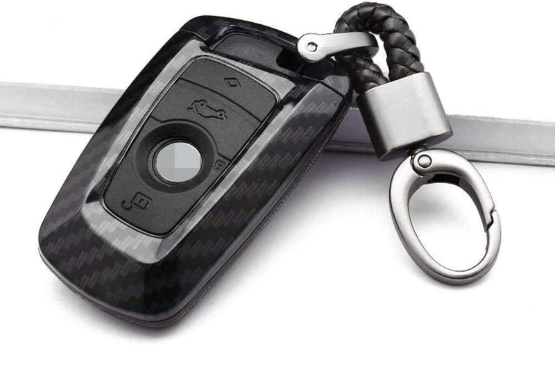 BMW Smart Key 4 Button ABS+Silicone Car Key Cover Case With Keychain For X4, X3, 5 Series, 6 Series, 3 Series, 7 Series