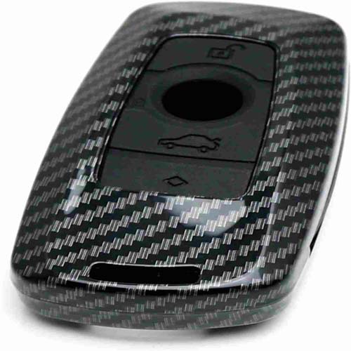 BMW Smart Key 4 Button ABS+Silicone Car Key Cover Case With Keychain For X4, X3, 5 Series, 6 Series, 3 Series, 7 Series