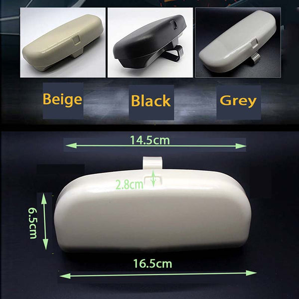 Car Front Driver Side Sunglasses Storage Box / Eyeglass Case Clip Type (Black Color)