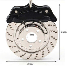Green Car and Bike Racing Metal Spinning Disc Brake Shape Key chain