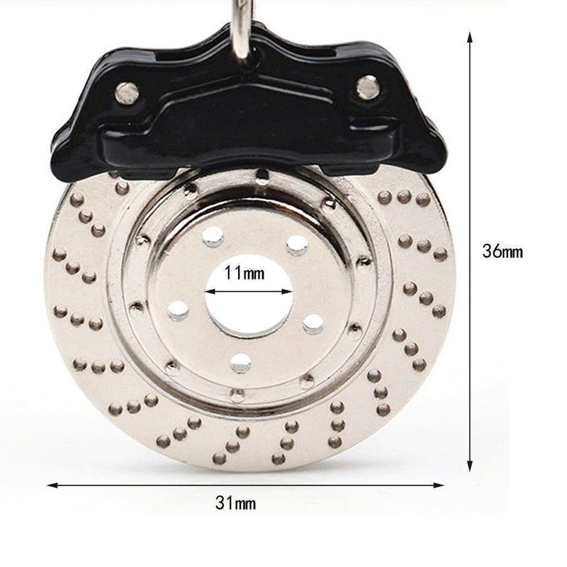 Blue Car and Bike Racing Metal Spinning Disc Brake Shape Key chain
