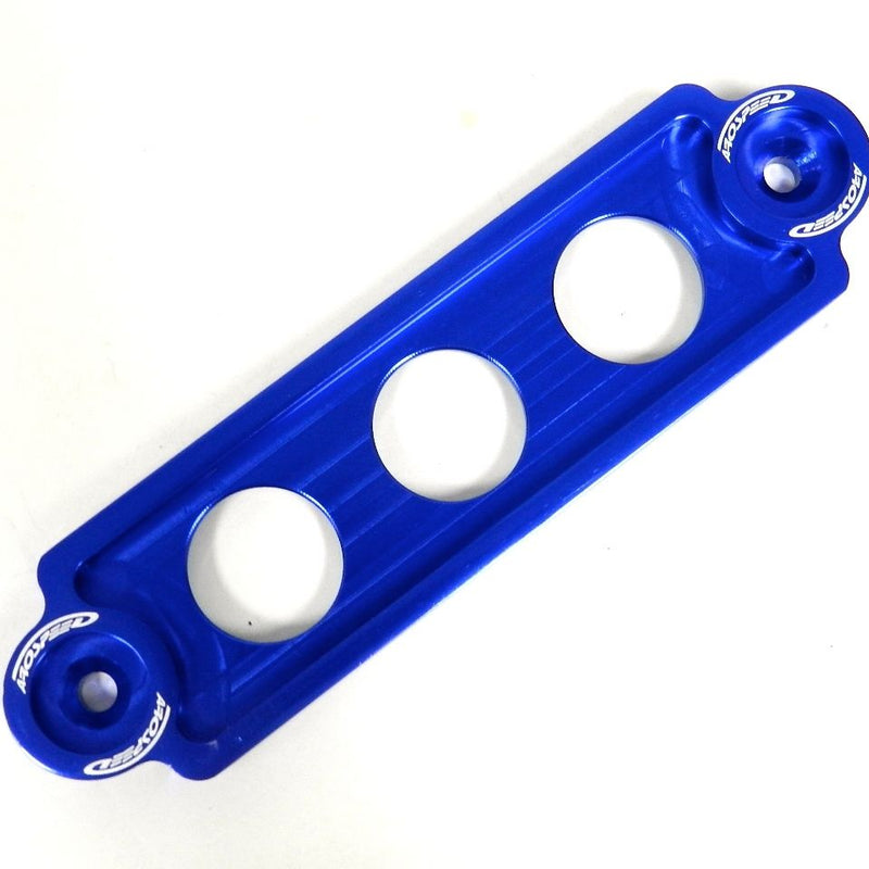 UNIVERSAL BLUE BILLET ALUMINIUM BATTERY TIE DOWN SMALL BRACKET FOR CAR