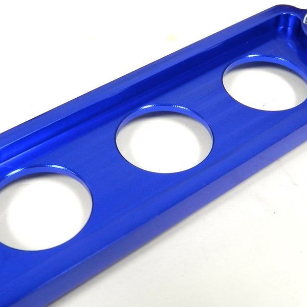 UNIVERSAL BLUE BILLET ALUMINIUM BATTERY TIE DOWN SMALL BRACKET FOR CAR