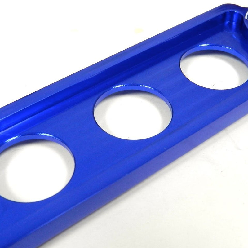 UNIVERSAL BLUE BILLET ALUMINIUM BATTERY TIE DOWN SMALL BRACKET FOR CAR