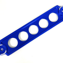 UNIVERSAL BLUE BILLET ALUMINIUM BATTERY TIE DOWN BIG BRACKET FOR CAR