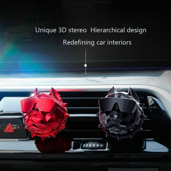 Pitbull Bulldog Dog Mix Color Car Fragrance Diffuser with Vent Clip Automotive Air Freshener Purifier 2 Aromatherapy Tablets Included