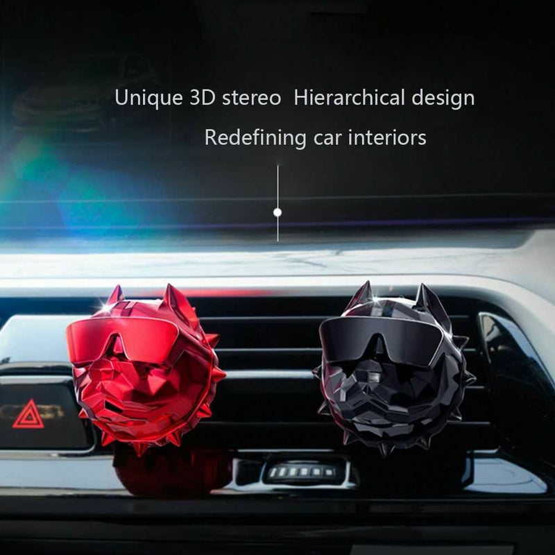 Pitbull Bulldog Dog Mix Color Car Fragrance Diffuser with Vent Clip Automotive Air Freshener Purifier 2 Aromatherapy Tablets Included