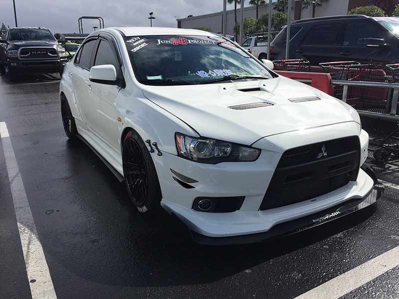 4pcs SMALL Black Carbon Fiber Pattern Trim Bumper Fins Diffuser Canards Splitters Kits