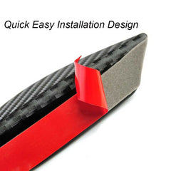 2pcs BIG Black Carbon Fiber Pattern Trim Bumper Fins Diffuser Canards Splitters Kits