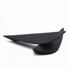 4pcs SMALL Black Carbon Fiber Pattern Trim Bumper Fins Diffuser Canards Splitters Kits
