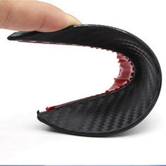 4pcs SMALL Black Carbon Fiber Pattern Trim Bumper Fins Diffuser Canards Splitters Kits