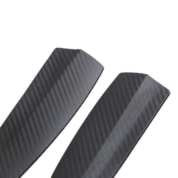 2pcs BIG Size Car SUV Bumper Edge Lip Anti-rub Protector Carbon Fiber Texture Rubber Strips