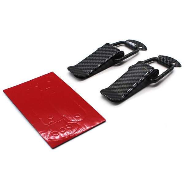 2pcs Carbon Medium Universal Bumper Durable Security Hook Lock Clip Kit Clip Hasp Racing Car Truck Hood Quick Release Fastener Accessories