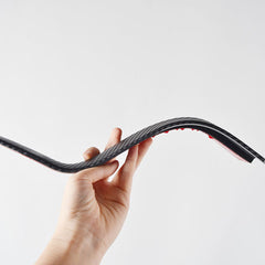 2pcs BIG Size Car SUV Bumper Edge Lip Anti-rub Protector Carbon Fiber Texture Rubber Strips