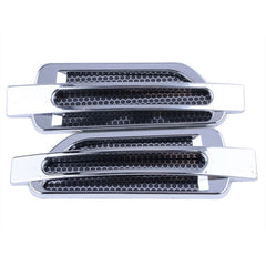 2PCS Chrome Car Auto Bonnet Air Intake Flow Side Fender Vent Hood Scoop Cover