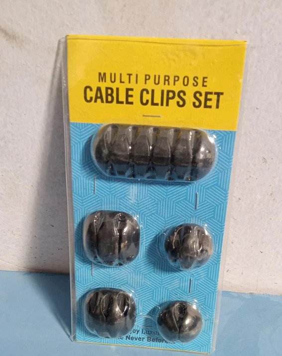 CABLE CLIPS MULTI PURPOSE CABLE ORGANIZER , WIRE HOLDER FOR DESK AND TABLE USE