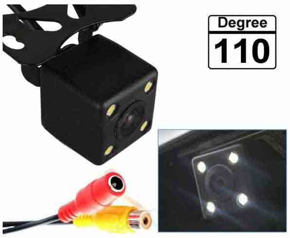4LED CCD Night Vision Car Rear View Backup Reverse Parking Number Plate Camera 110Wide-angle