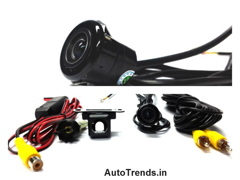 2 in 1(Black Color)Waterproof Car Rear View Night Vision Reverse Parking Camera.