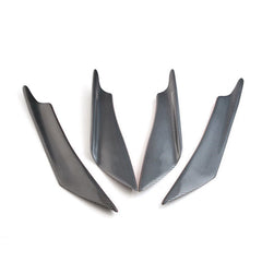 4pcs Universal, Carbon Fiber Color Car Front Bumper Fins Body Spoiler Canards
