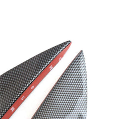 4pcs Universal, Carbon Fiber Color Car Front Bumper Fins Body Spoiler Canards